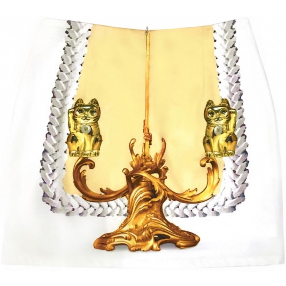 Labriells Lucky Cat Printed Mini Skirt NWT - Picture 6 of 15